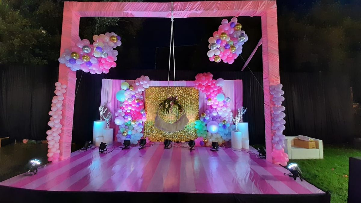 Fairy theme birthday green wall
